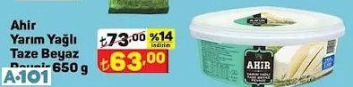 AHİR YARIM YAĞLI TAZE BEYAZ PEYNİR